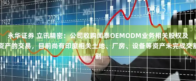 永华证券 立讯精密：公司收购闻泰OEMODM业务相关股权及资产的交易，目前尚有印度相关土地、厂房、设备等资产未完成交割